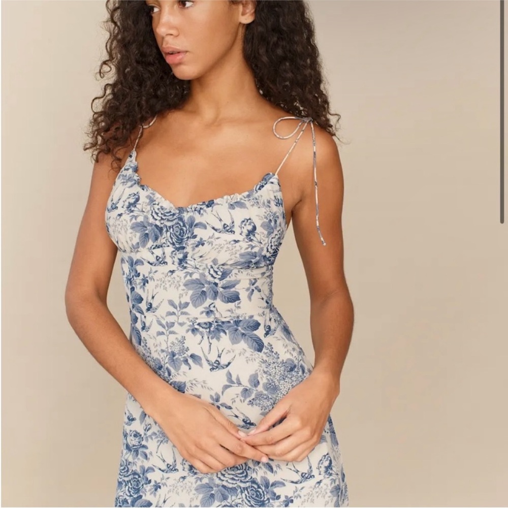 Reformation Floral Blue and White Women's Dress SOLD